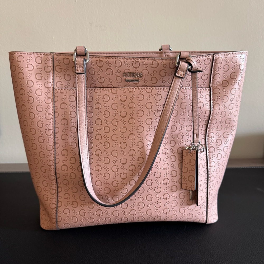 Guess Soft Pink G Print Elegant Tote Women’s Bag